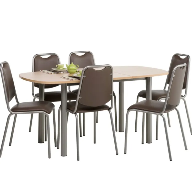 Lustra Table de cuisine en stratifié avec allonge
