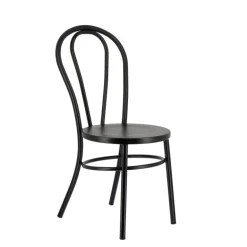 MadinaChaise bistrot vintage en métal noir