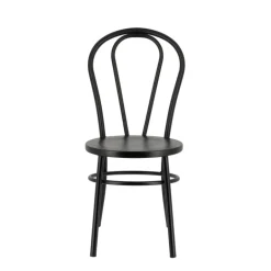 MadinaChaise bistrot vintage en métal noir