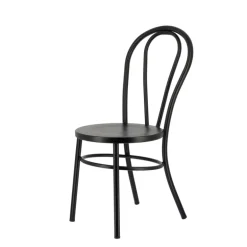 MadinaChaise bistrot vintage en métal noir
