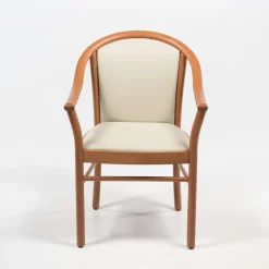 Manuela Fauteuil bridge en bois avec assise et dossier rembourrés