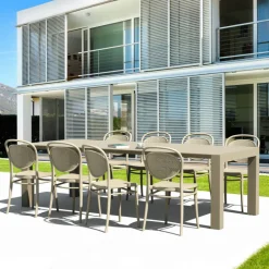 Marcel Chaise de jardin moderne empilable en polypropylène