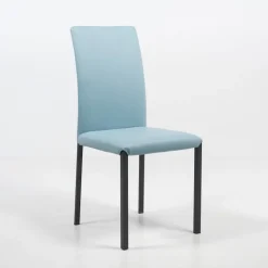 Marion H Chaise de salle à manger contemporaine en synthétique et métal