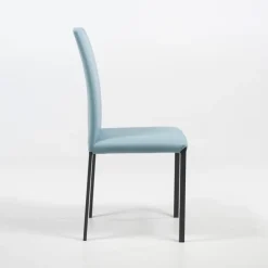 Marion H Chaise de salle à manger contemporaine en synthétique et métal