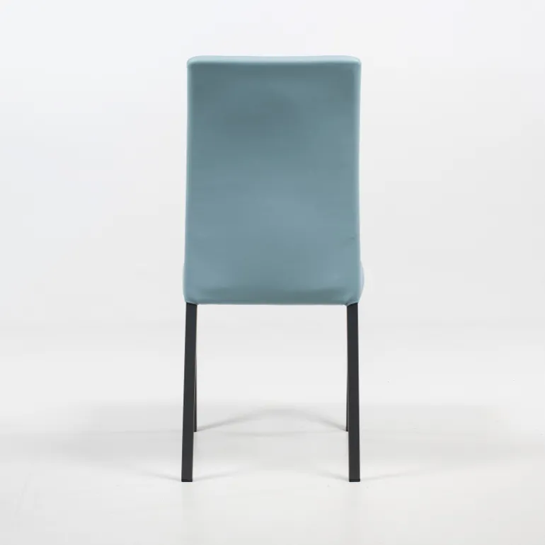 Marion H Chaise de salle à manger contemporaine en synthétique et métal