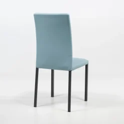 Marion H Chaise de salle à manger contemporaine en synthétique et métal