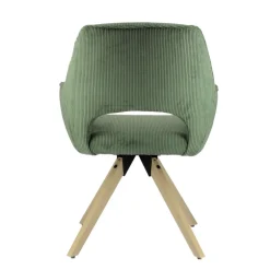 Marius Fauteuil cocooning en tissu avec pieds bois massif