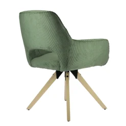 Marius Fauteuil cocooning en tissu avec pieds bois massif
