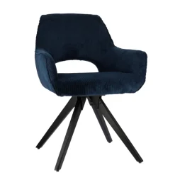 Marius Fauteuil cocooning en tissu avec pieds bois massif