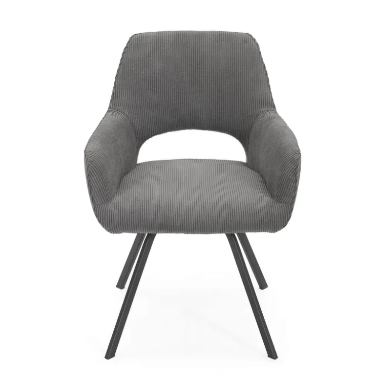Marius Fauteuil cosy en tissu avec pieds en métal