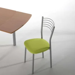 Marta Chaise de cuisine en métal avec assise rembourrée