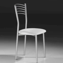 Marta Chaise de cuisine en métal avec assise rembourrée