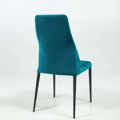 Mathilde Chaise de salle à manger italienne moderne en tissu et métal