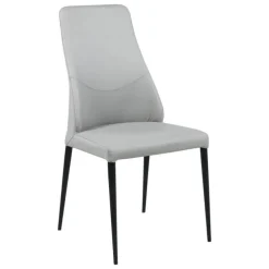 Mathilde Chaise de séjour moderne italienne en synthétique et pieds en métal