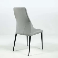 Mathilde Chaise de séjour moderne italienne en synthétique et pieds en métal