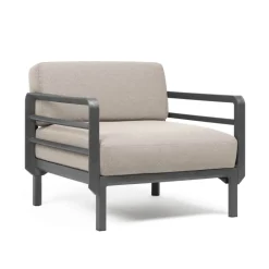 Maximo Fauteuil de jardin relax modulable avec accoudoirs