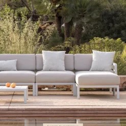 Maximo Pouf de jardin en polypropylène et tissu