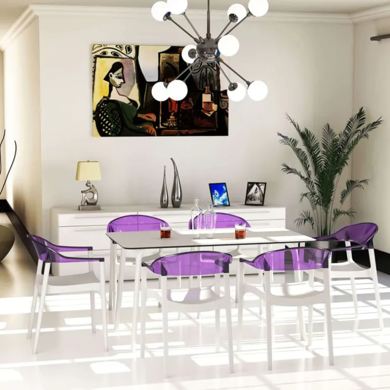 Maya Table de cuisine rectangulaire en stratifié