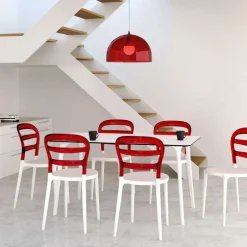 Maya Table de cuisine rectangulaire en stratifié