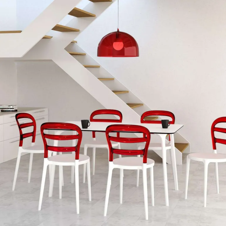 Maya Table de cuisine rectangulaire en stratifié