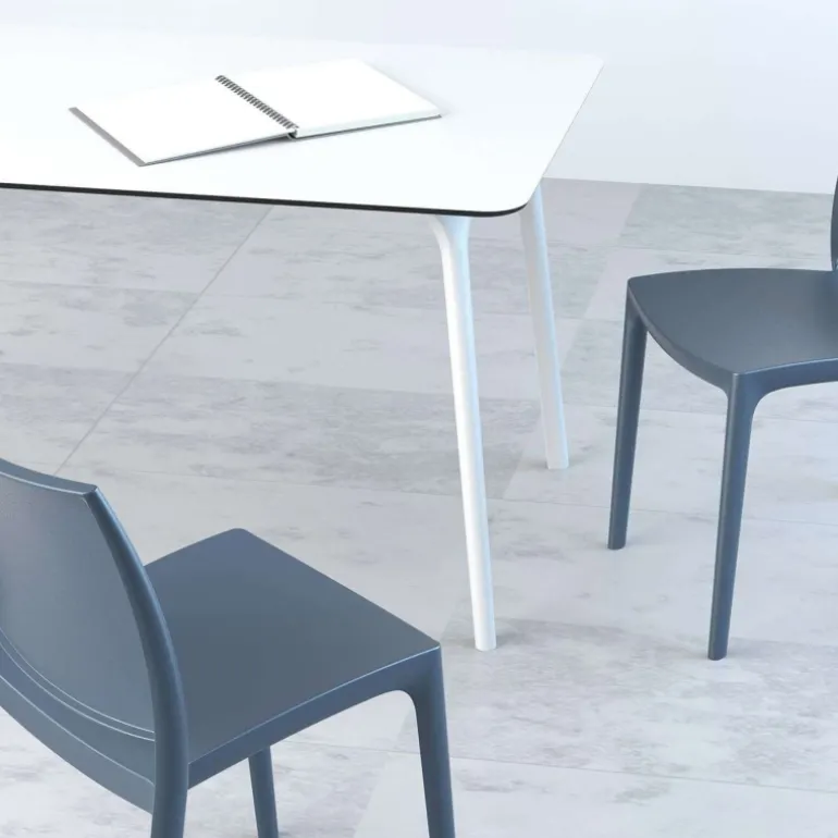 Maya Table de cuisine rectangulaire en stratifié