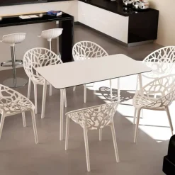 Maya Table de cuisine rectangulaire en stratifié