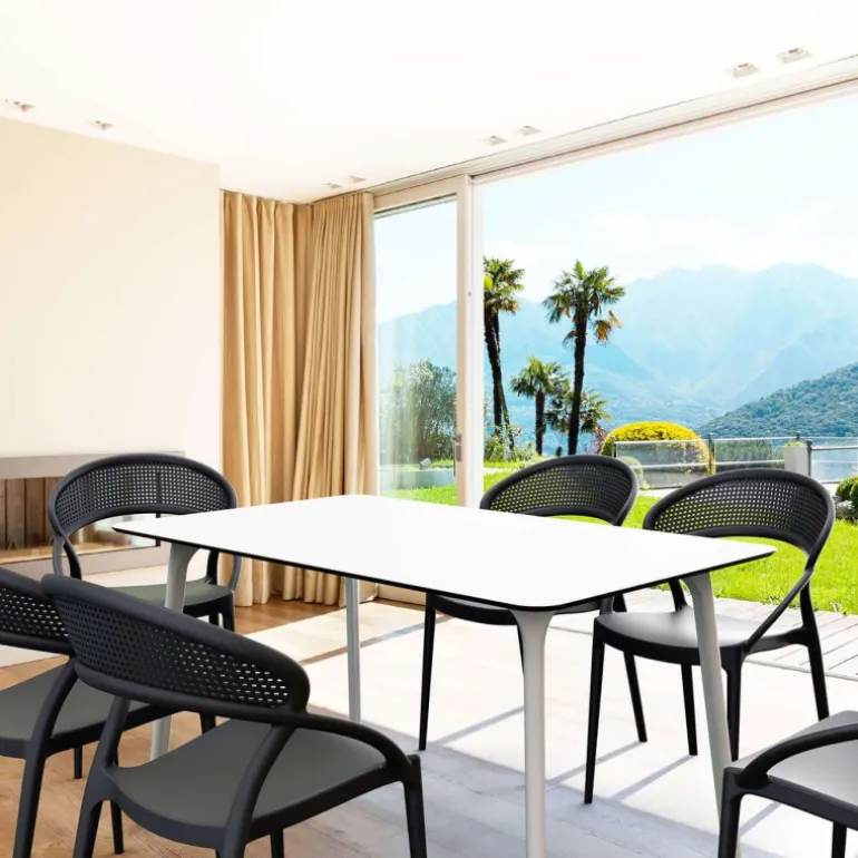 Maya Table de cuisine rectangulaire en stratifié