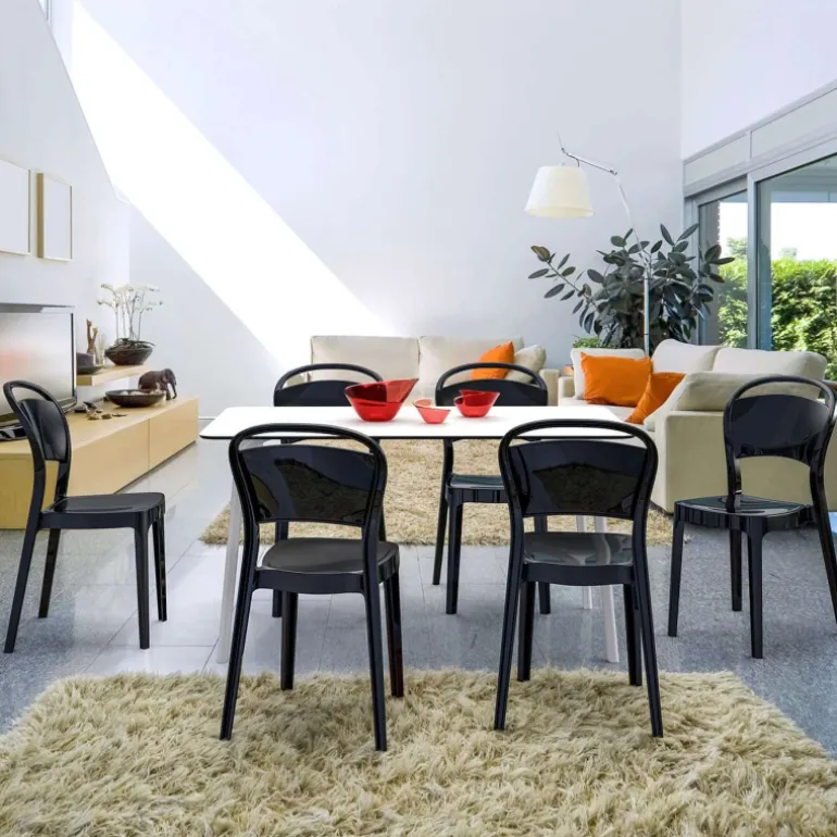 Maya Table de cuisine rectangulaire en stratifié