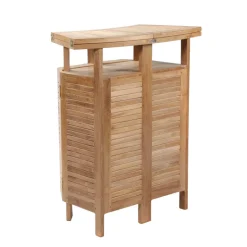 MenhirBar de jardin avec rangement pliable en teck massif