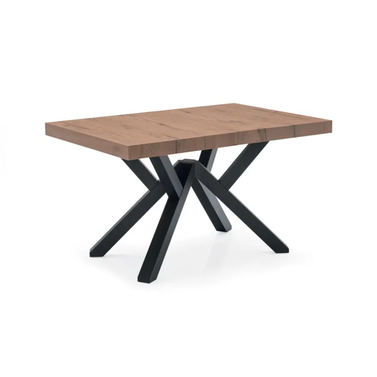 Mikado Connubia© Table extensible design en mélaminé avec pieds en bois