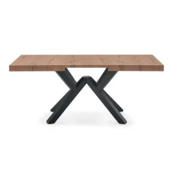 Mikado Connubia© Table extensible design en mélaminé avec pieds en bois