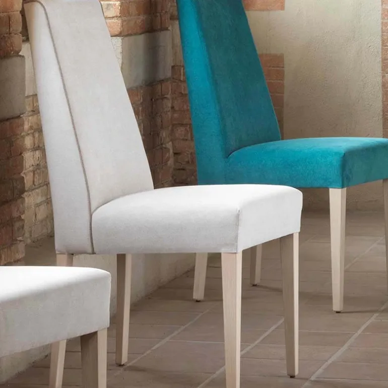 Mila Chaise contemporaine en tissu avec assise rembourrée