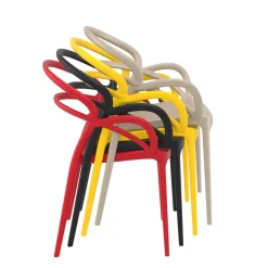 Mila Fauteuil design empilable en polypropylène