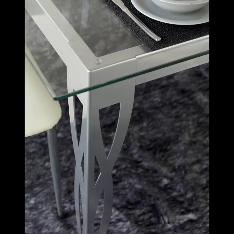 Milos Table provençale en métal rectangulaire