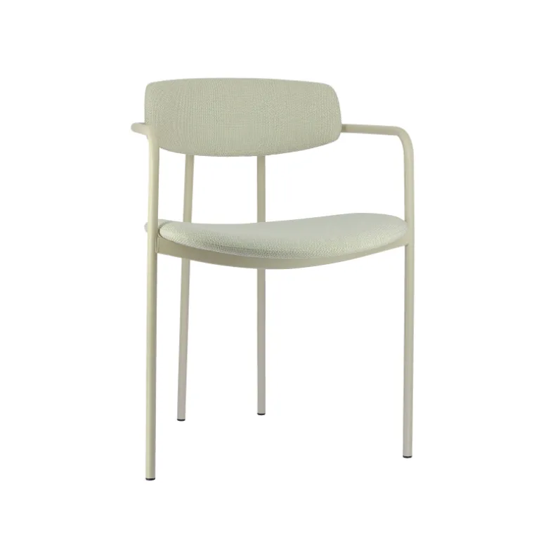 Mirror Chaise moderne en tissu avec accoudoirs et pieds en métal