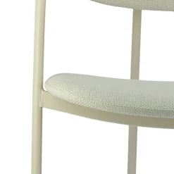 Mirror Chaise moderne en tissu avec accoudoirs et pieds en métal