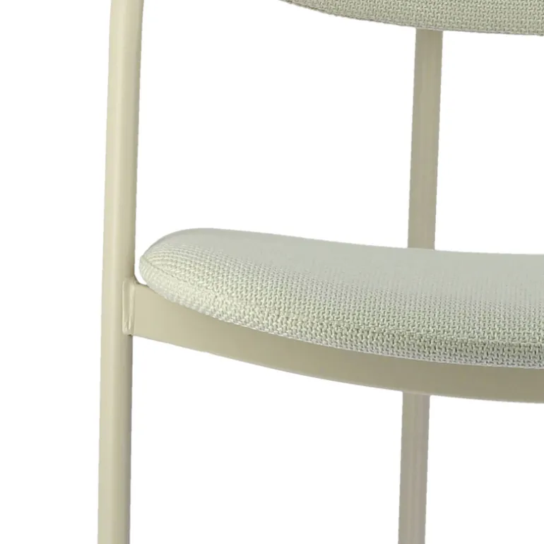 Mirror Chaise moderne en tissu avec accoudoirs et pieds en métal