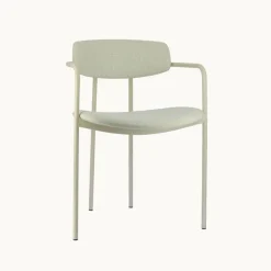 Mirror Chaise moderne en tissu avec accoudoirs et pieds en métal