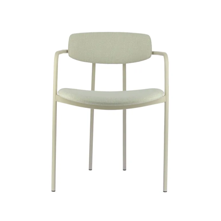 Mirror Chaise moderne en tissu avec accoudoirs et pieds en métal