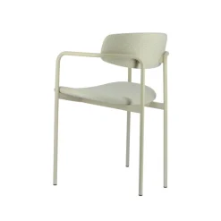 Mirror Chaise moderne en tissu avec accoudoirs et pieds en métal