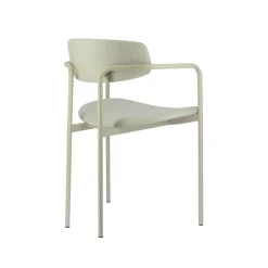 Mirror Chaise moderne en tissu avec accoudoirs et pieds en métal