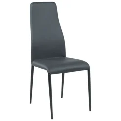 Mirta Chaise de salle à manger italienne en synthétique et métal