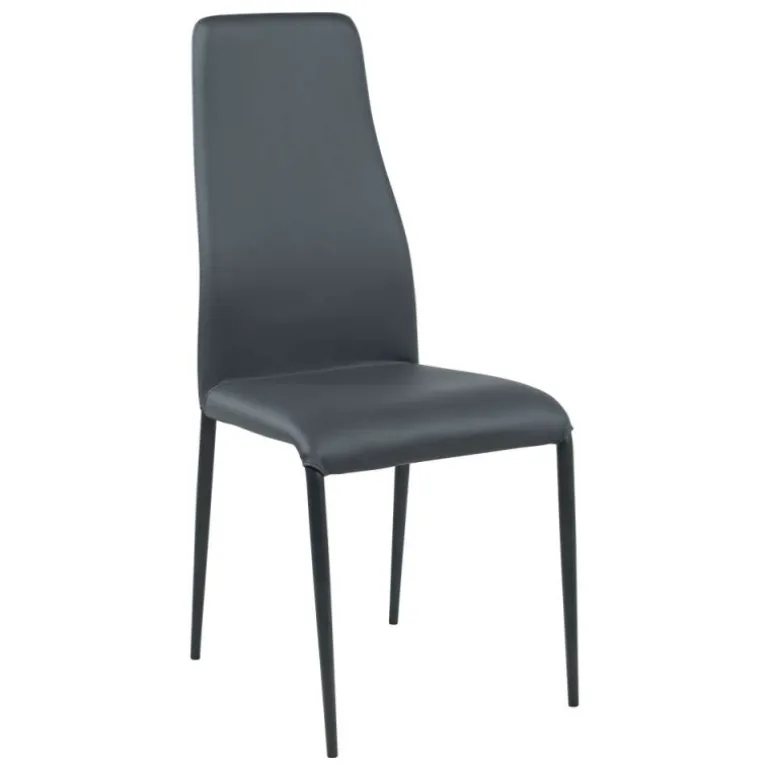 Mirta Chaise de salle à manger italienne en synthétique et métal