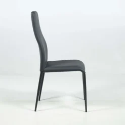 Mirta Chaise de salle à manger italienne en synthétique et métal