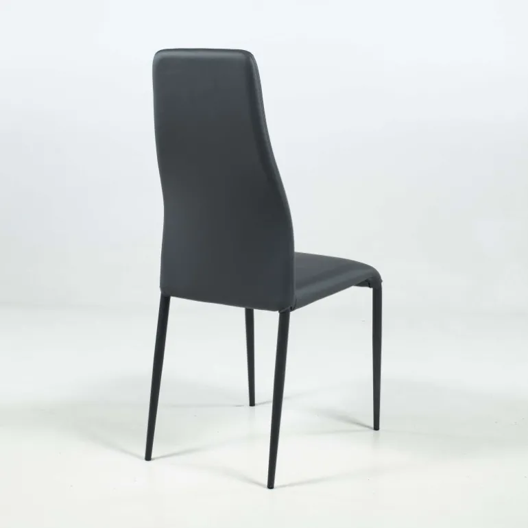 Mirta Chaise de salle à manger italienne en synthétique et métal