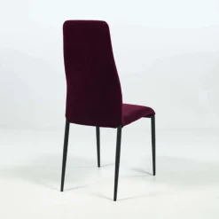 Mirta Chaise de séjour moderne en tissu et pieds en métal