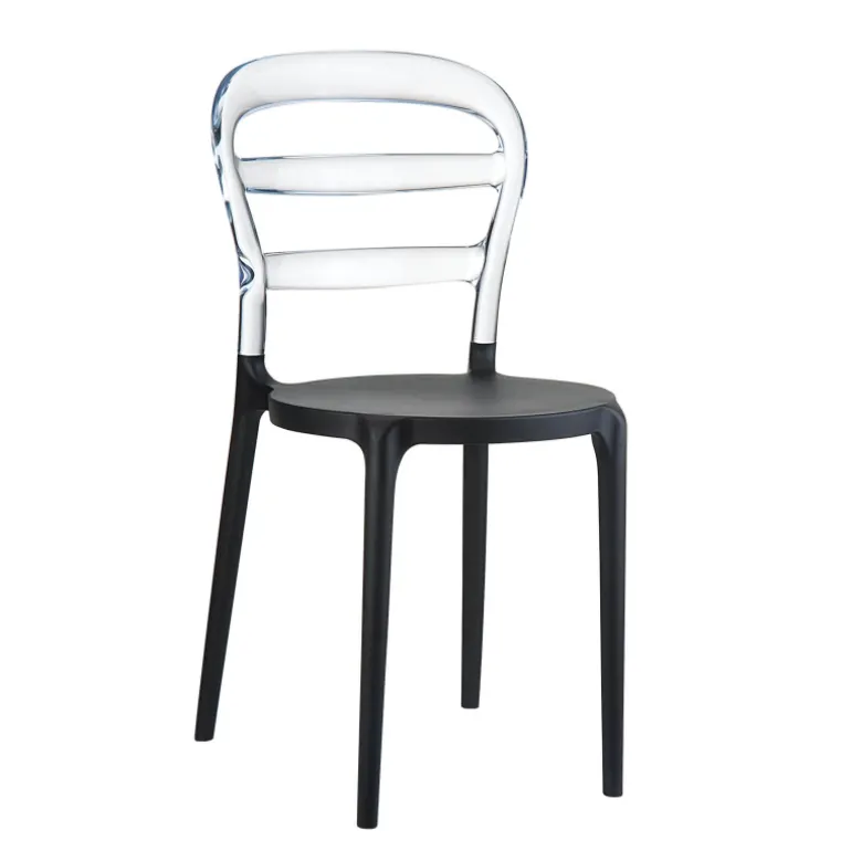 Miss Bibi Chaise moderne en polycarbonate transparent et polypropylène