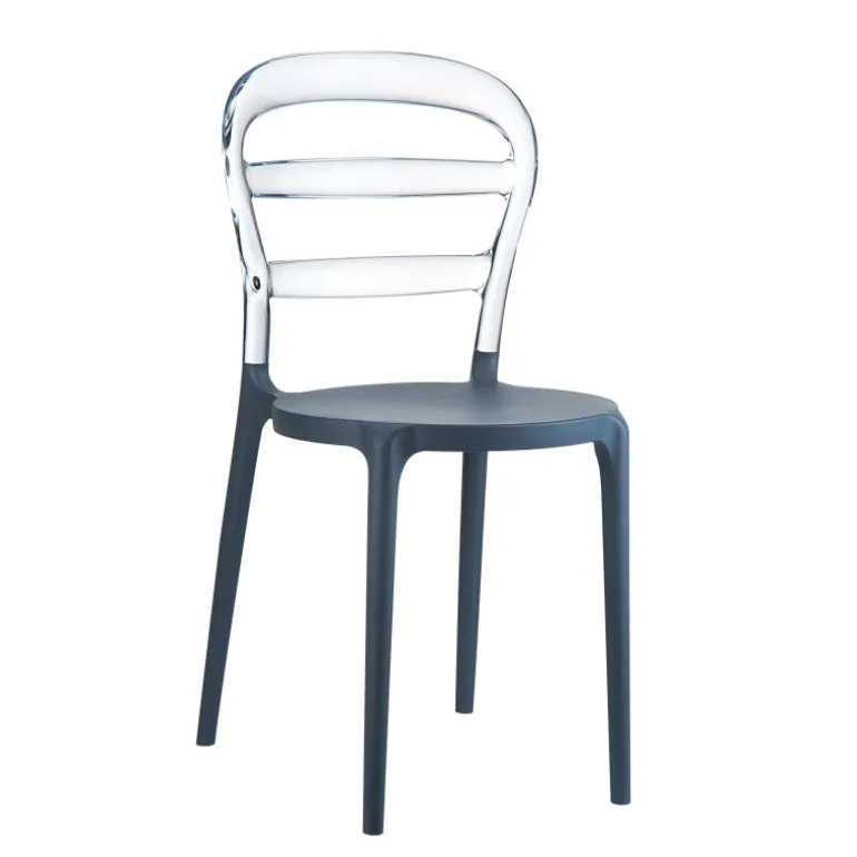 Miss Bibi Chaise moderne en polycarbonate transparent et polypropylène
