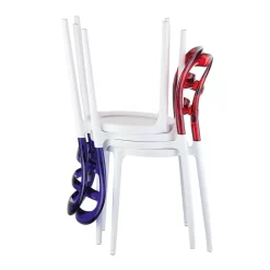 Miss Bibi Chaise moderne en polycarbonate transparent et polypropylène