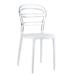 Miss Bibi Chaise moderne en polycarbonate transparent et polypropylène